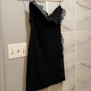 Divided strapless dress